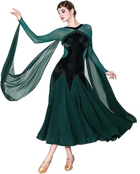 Smooth Ballroom Dance Dress Flamenco Waltz Tango Party Ballroom Practice Dress Modern Dance Performance Dress