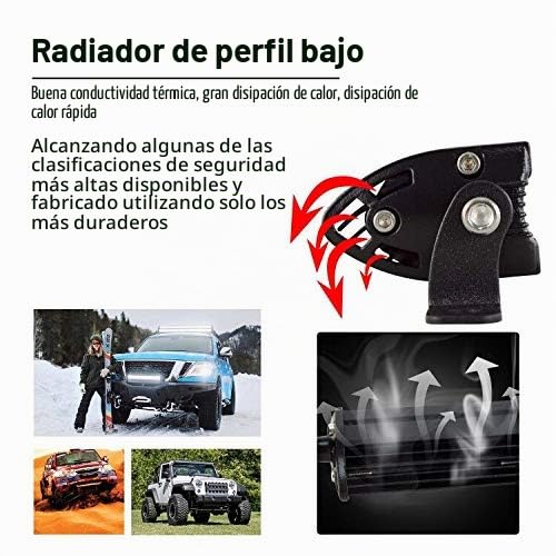 Barra de luz de trabajo led amarilla para evitar la niebla en camión y tractor 4x4 6