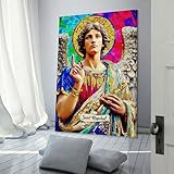 Spécification du poster sur toile : Cet Saint Raphael The Colorful Guardian Angel art mural mesure 08×12inch(20×30cm)，12×18inch(30×45cm) ，16×24inch(40×60cm)，20×30inch(50×75cm)，24×36inch (60×90cm)， imprimé sur toile. pleinement des joies du bricolage.