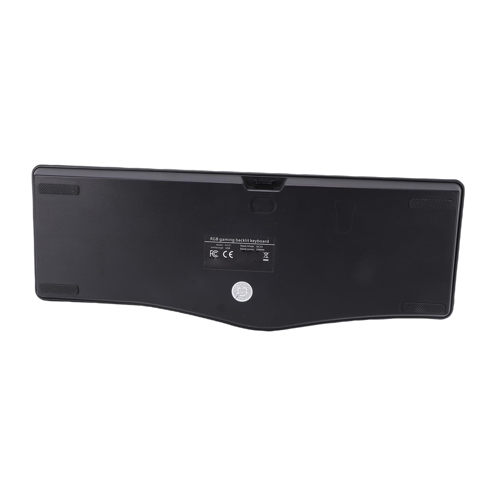 Tastiera Ergonomica Cablata, Tastiera Divisa a 69 Tasti, con Tasti Ondulati con Digitazione Comoda e Retroilluminazione RGB, Ideale per, IOS, PC e Laptop