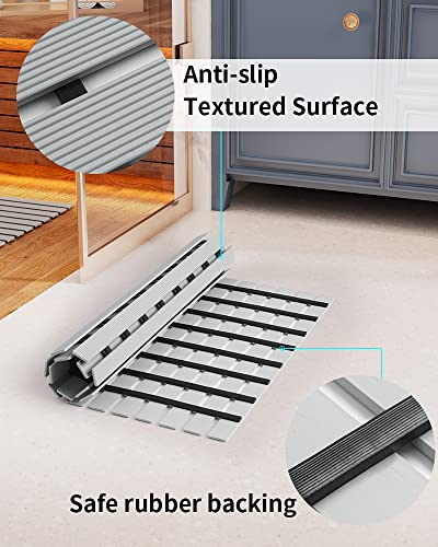 Padoor SND3-4365-GREY-NEW Shower-Mat Non Slip, Heavy Duty Bathtub-Mat Curlable Quick Drain Sturdy Bath Tub Mat Without Suction Cups For Indoor Outdoor Use 17X26 Inch Grey thumb #2