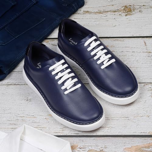 Image of LOUIS STITCH Play Men's Egyptian Black Fashion Sneakers for Men All Day Comfortable Wear (SNK-FSD)
