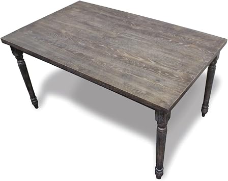 Best Master Furniture Grey Wood and Veneer Distressed Dining Table