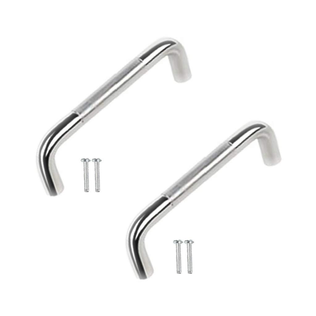Sun Shield Steel Drawer | Wardrobe | Door Handle Oval D with Screw 4 Inch, Chrome Finish - 12 Pcs, Stainless Steel, Pull Handle — Amazon image 8