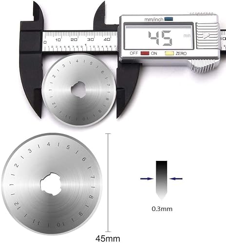 Miniatura 2 de Treki 10 Piezas 45mm Cuchillas De Corte Circular Rotativa Cuchilla Para Cúter Redondas Cuchillas De Repuesto Para Fiskars, Olfa, Truecut Martelli, Cortador Rotativo De Plástico De Telas