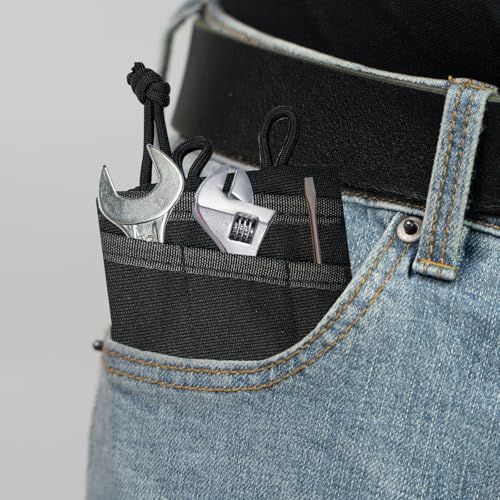 Image of HXOUSE Small Small EDC Pocket Pouch - EDC Organizer Pouch with 4 Pockets for Men, Mini Pocket Tool Pouch for Knife /Flashlight /Tactical Pen - Men's Mini Tool Pouch for Daily Carry