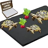 Extra Large 15.7 × 11.8" Reptile Basking Platform, Reptile Slate, Basking Rock, Slate Tiles Rocks for Reptiles,Terrarium Bowls for Bearded Dragon Tortoise Turtle Ball Python Snake Lizard Gecko