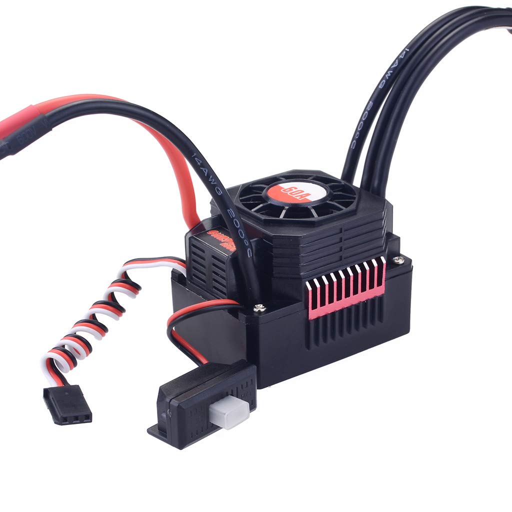 DollaTek Regolatore di velocità elettronico ESC senza spazzole 60A impermeabile per auto RC 1/10