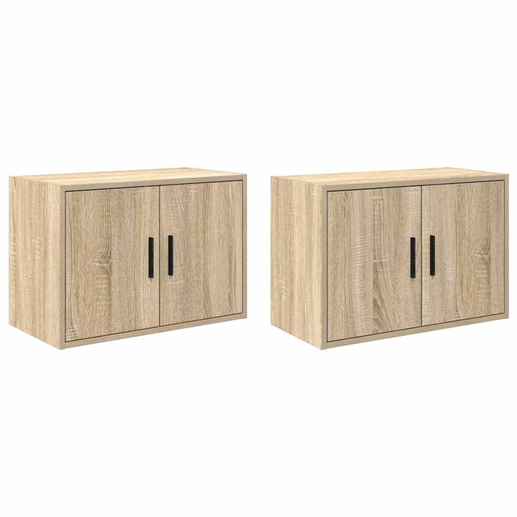 vidaXL Armarios de pared 2 uds para garaje madera de ingeniería