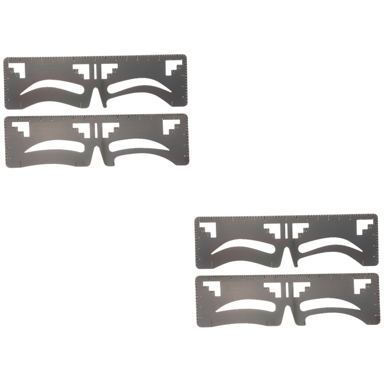 Healeved 4pezzi Per Sopracciglia Stencil Per Eyebrow Template Strumento Misurazione Per Sopracciglia Simmetriche e Precise Accessori Makeup Utili Per e Ragazze