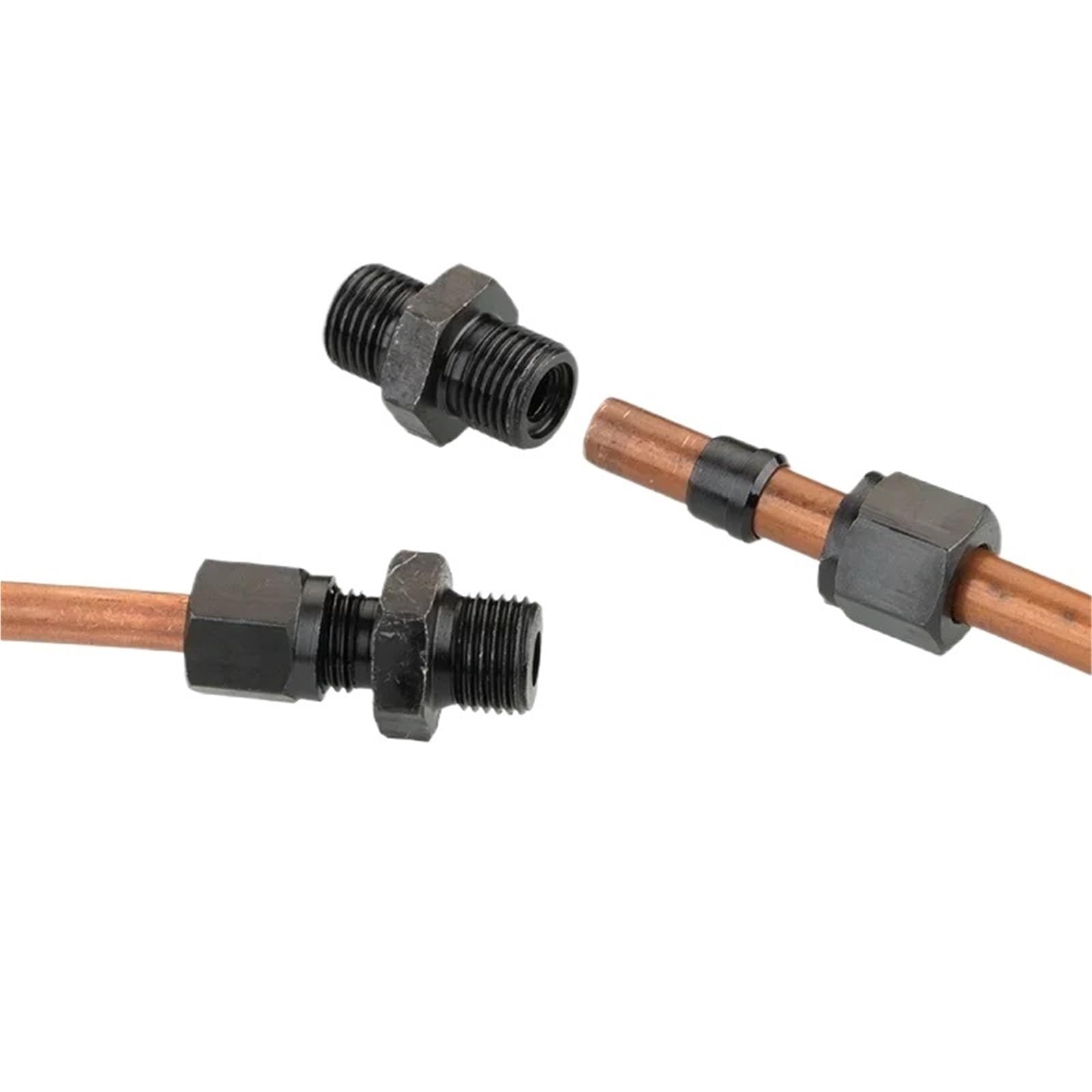 Hydrauliczne złącze rurowe ze stali węglowej gwint metryczny M10 ~ M22 złączki przyłączeniowe kaliber 6 ~ 16 mm (18 x 1,5-14 mm)