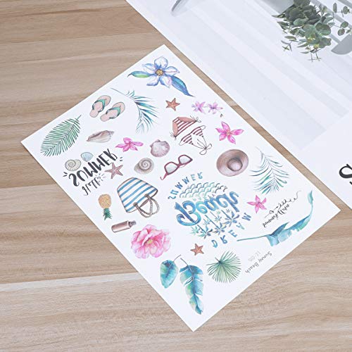 Tatuagens temporárias Amosfun para crianças, adultos, à prova d 'água, tatuagens de adesivos havaia