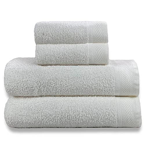 Jogo Toalhas Grossa Gigante 4 Peças Luxo - Canadá (Branco)