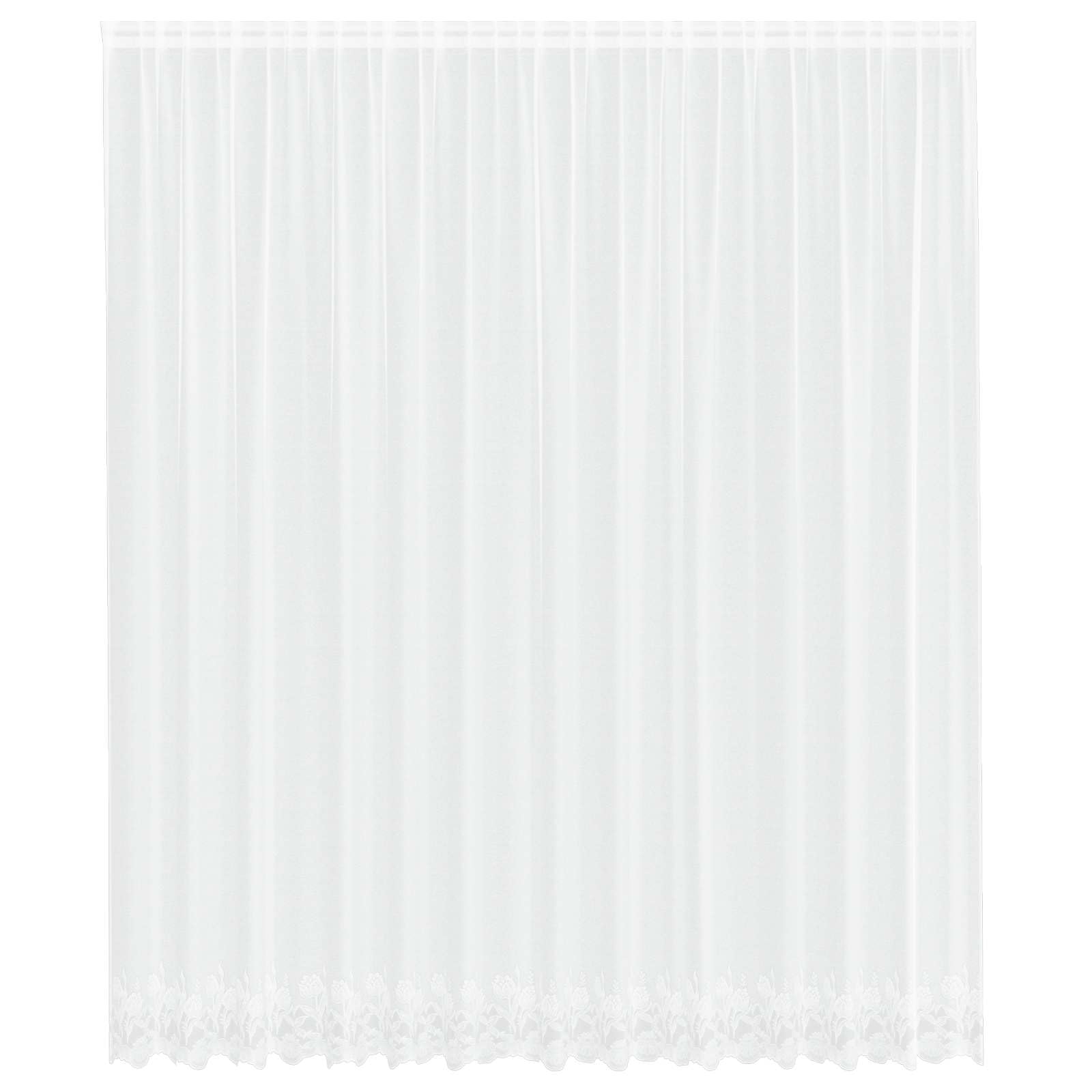 Rideau Voilage en Dentelle Polyester Blanc 260x400 cm