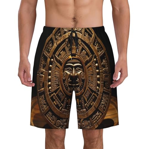 Vintage Compass Men Beach Pants â€“ Swim Trunks for Men,Quick-Dry and Comfortable, Suitable for Beach, Surf, and Everyday Wear Black