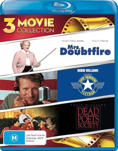 Robin Williams 3 Movie Pack (Mrs Doubtfire / Good Morning Vietnam / Dead Poet's Society) [Blu-ray]