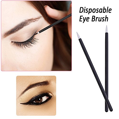 300 Pieces Disposable Eyebrow Eyelash Mascara Brush Lip Brush Eyeliner Brush Makeup Brush Tester Tool Kit Cosmetic Applicator Mascara Wands Set by Lemoncy