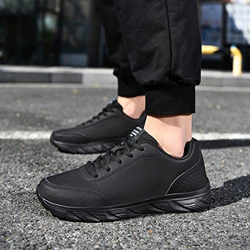 Zapatos simples para correr y caminar con estilo de moda informal de cuero 5