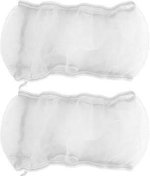 Alvinlite 2 Pieces Bird Cage Cover Seed Feather Catcher Birdcage Nylon Mesh Net Cover Soft Skirt Guard,Bird Cage AccessoryWhite