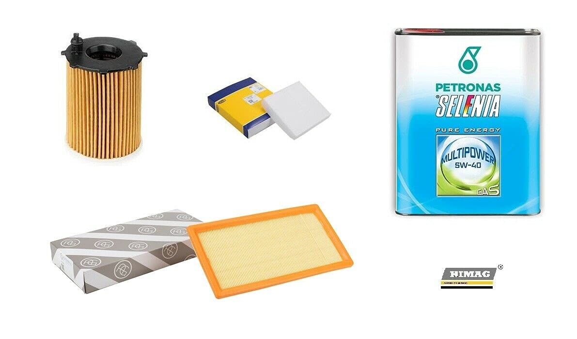 KIT TAGLIANDO FIAT 500 PANDA 0.9 TWINAIR NATURAL POWER 4L Selenia Gas Filtri