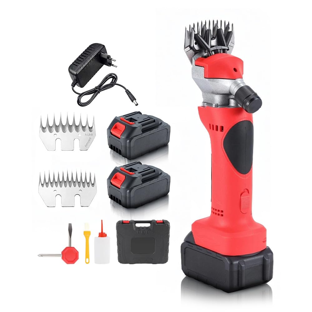 Tosatrice Elettrica Professionale per Pecore 48V Kit Completo Ricaricabile con Doppia Batteria