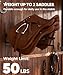 Queension Wall Mounted Saddle Rack with Pad Bar, Heavy Duty Horse Saddle Stand with for English & Western Saddles, Saddle Pad Rack for Horses Blanket, Tack Storage, Black