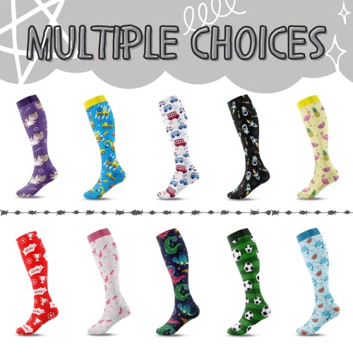 Cybgene Kids Soccer Socks 6-8, Soccer Socks Youth For Boys Girls, Soccer Football Fun Socks Gifts For Children, Size M #TOP2