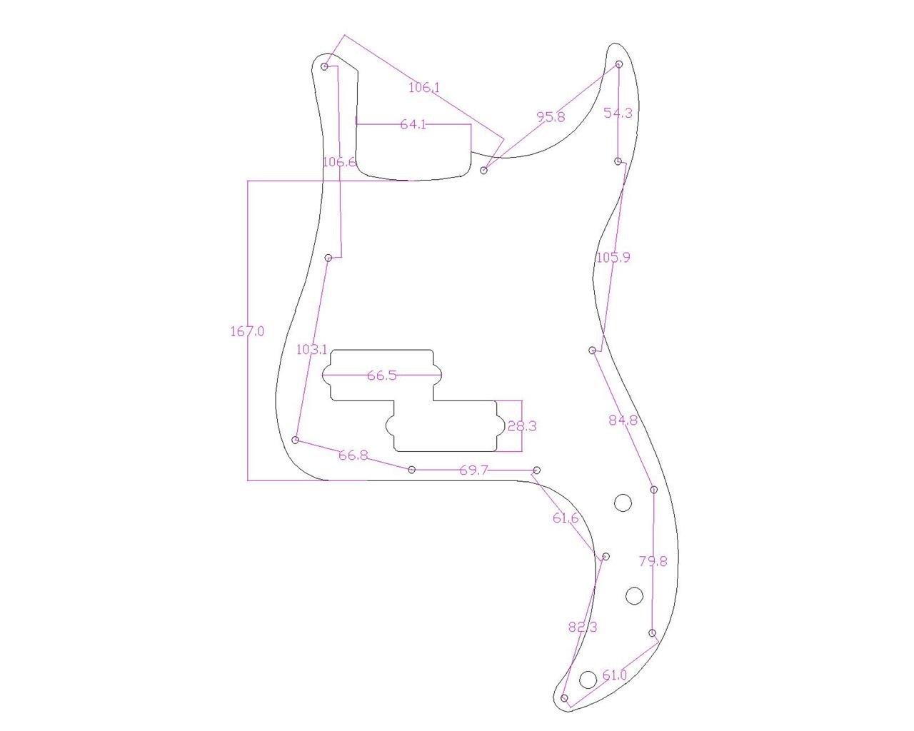 KAISH 13 Hole P Bass Style Pickguard PB Scratch Plate Bass Pickguard for USA/Mexico Precision P Bass Dark Tortoise - Image 2