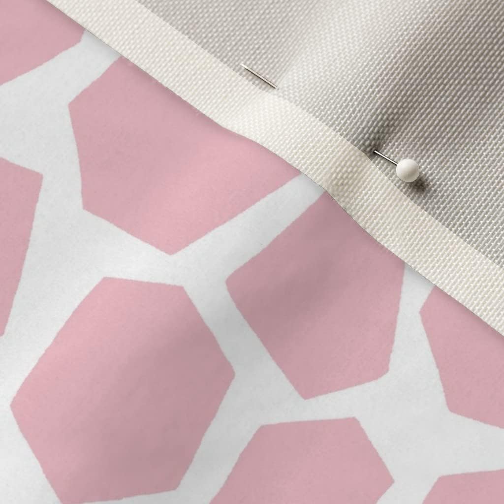 Spoonflower Fabric - Pink Geometric Children Baby Jungle Giraffe Safari Printed on Upholstery Velvet Fabric Fat Quarter - Upholstery Home Decor Bottomweight Apparel