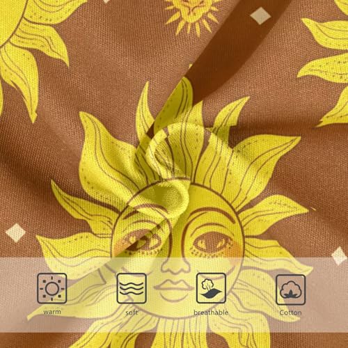 Yellow Suns Crescent Moons Brown Girls Underwear Toddler 2t Cotton Panties Little Girl Animals Undies Kids Briefs3