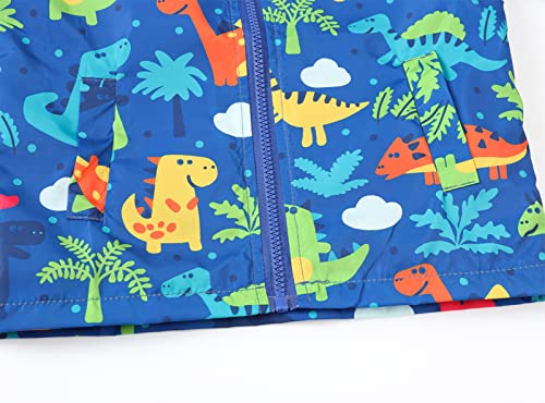 Image of Happy Cherry Kids Boys Girls Fleece Lined Windbreaker Jacket Fashion Prints Hoodie for Fall Winter