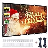 Pantalla de Proyección 120 Pulgadas, Pantalla para Proyector 16:9 HD Plegable Antiarrugas Portátil Projector Screen...