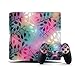 Ps4 Slim Skins Para Consola Y Controlador De 46 North Design, La Misma Calidad De Calcomanía Para Automóviles, Aguamarina Rosa Iris Tropical Brillante, Compatible Con Ps4 Slim, Fabricado En Canadá