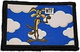 Looney Tunes Wile E Coyote WTF Morale Patch -Made in The USA- Funny Tactical Army Hook Patches Funny...