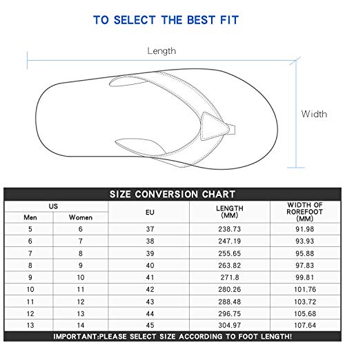 Orthotic Flip Flops With High Arch Support- Women's And Men's Thong Sandals- Walking Comfort With Orthopedic Support For Plantar Fasciitis, Flat Feet & Heel Spur- Beach Slippers By Ergofoot #TOP4