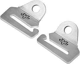 ViaTerra Quick Release Motorcycle Strap Hooks |Heavy Gauge Stainless Steel Mounting Brackets, Universal Fit, Set of 2 (M8)
