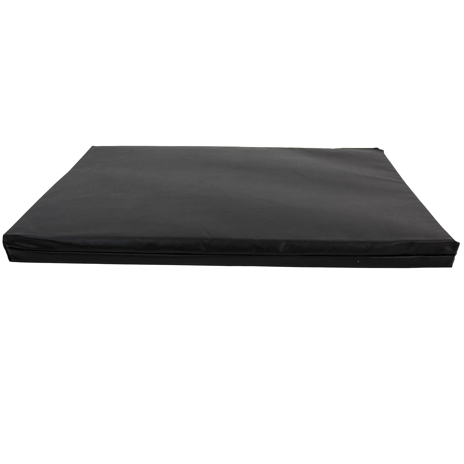 Actiaspet Heavy Duty Waterproof Dog Crate Bed with Hard Wearing 1000D Polyester Faux Leather Outer (Black, Medium)