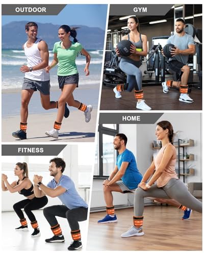 Image of Fragraim Adjustable Ankle Weights 1-3 /4 /5 /6 /8 /10 /12 /15 /20 LBS Pair with Removable Weight for Jogging, Gymnastics, Aerobics, Physical Therapy