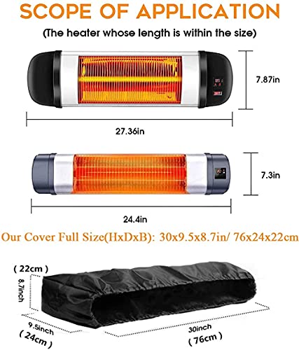 COOSOO Patio Heater Cover Elektrische Heater Cover Wandmontage 420D Oxford Waterdicht Stofdicht Anti-UV Covers voor… - Image 7