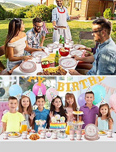 Nkaiso 126 Pezzi Rosa Oro Stoviglie per