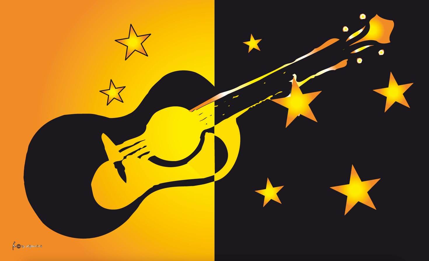 Drapeaux musicaux de guitare pour afficher votre passion du rock