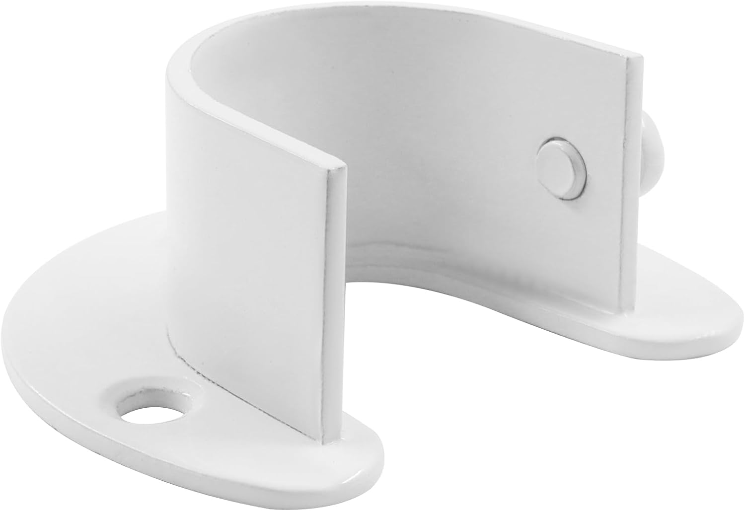 2Pcs Stainless Steel Closet Rod Bracket, 1-1/4Inch Wall Mounted Closet Rod Holders Ceiling Mount Brackets for Bathroom/Interior Decorators(White)
