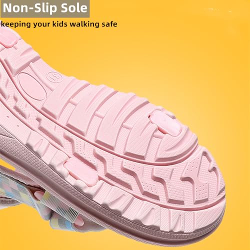 Girls Sandals Kids Open-Toe Adjustable Straps Summer Outdoor Child Sport Sandals Athletic Lightweight Hiking Beach Shoes(Toddler/Little Kid/Big Kid)4
