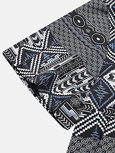 Image of Men's Poly Lycra Digital Printed Shirts with Pajama Shorts Night Suit Set