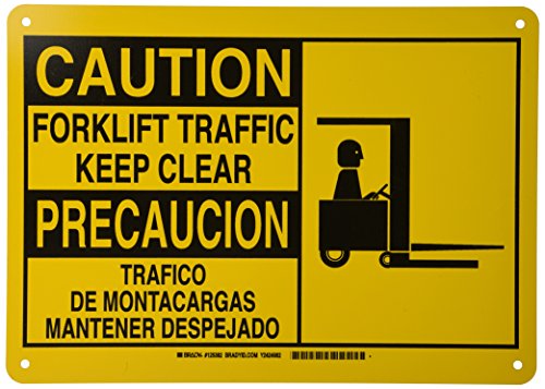 Panneau de sécurité chariot élévateur pour entrepôt bilingue