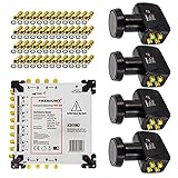 QUALITÄT > Hochwertig verarbeitetes 8-fach Multiswitch mit eingebautem Netzteil und Erdungsklemme. Hohe Frequenzstabilität und geringe Durchgangsdämpfung | Energie-Optimiertes-Netzteil