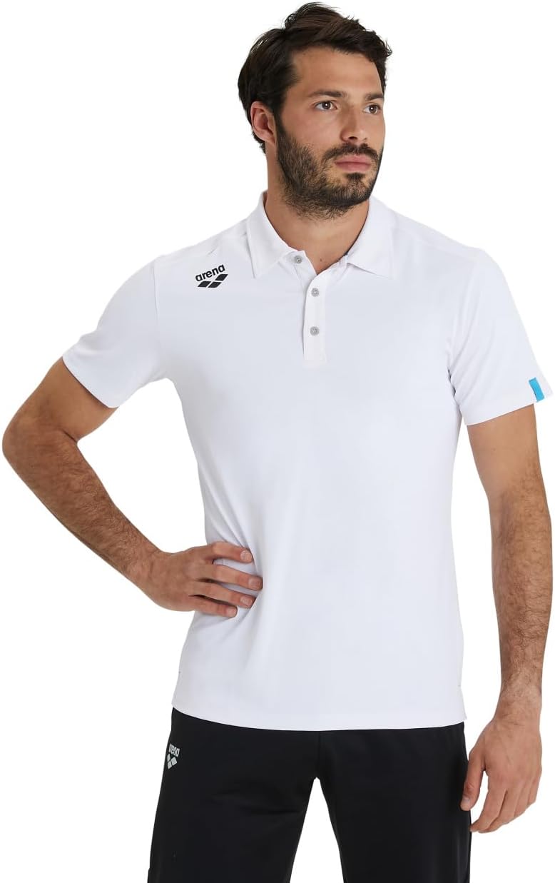 ARENA Unisex Team Solid Polo Shirt Short Sleeve Quick Dry Active Tee Regular Fit Athletic Top Gym Exercise Training