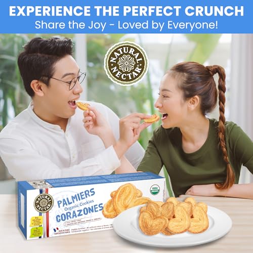 Natural Nectar Organic Palmiers, Pack of 12 - Perfect with Coffee, Tea, or as a Snack | USDA Organic Certified – 3.5 oz Each - Thumbnail 3