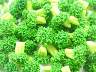 20 Green Broccoli Vegetable Dollhouse Miniature Food Art Deco Supply Dollhouse Food - 4074