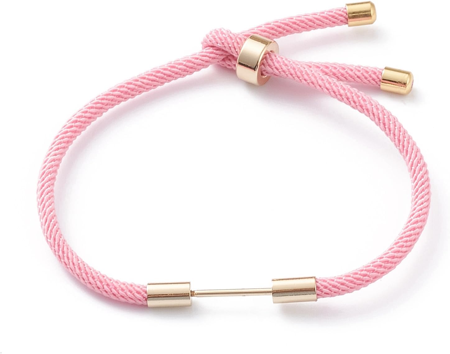 Ipotkitt 10pcs Braided Nylon Cord Bracelet Twisted Cord Bracelets Jewelry Making Accessories & Brass Findings for DIY Jewelry String Wrist Anklet Decor